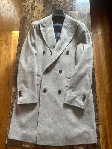 Suitsupply Light Grey Double-breasted Overcoat