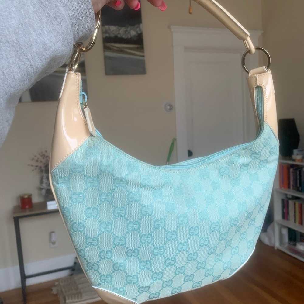 Round Blue Gucci purse - image 1