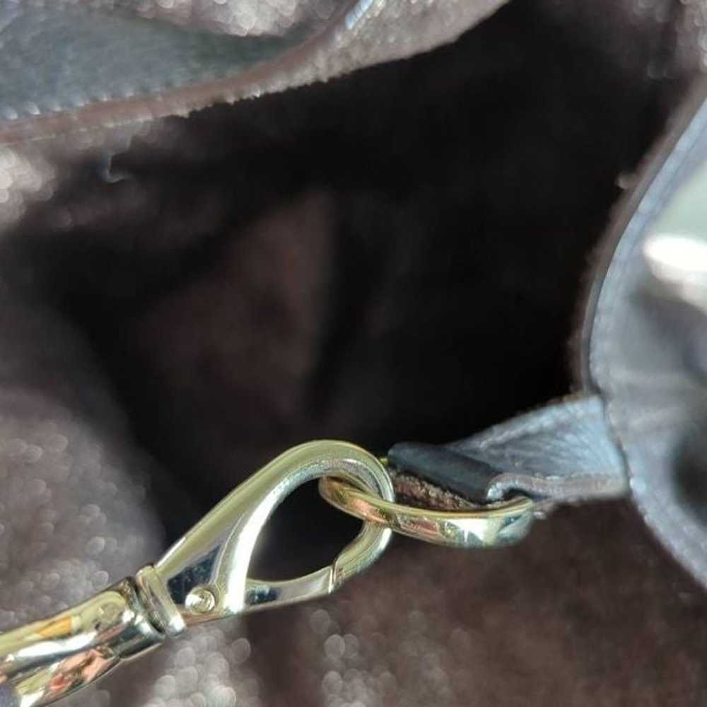 Cole Haan Leather Bucket Purse Reversible Brown G… - image 8