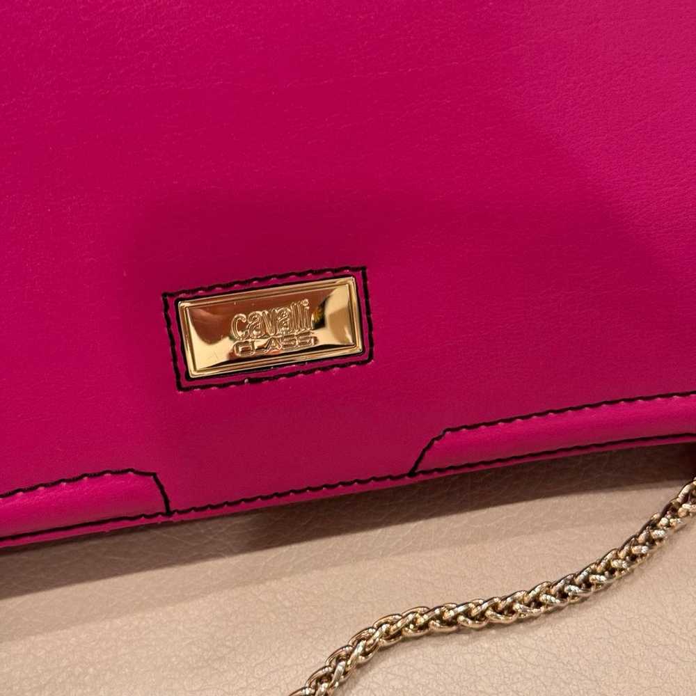 Authentic Roberto Cavalli leather pink crossbody … - image 4