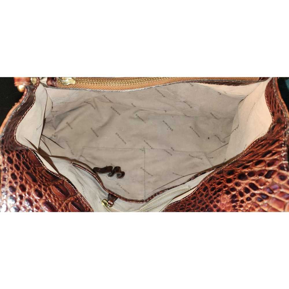 BRAHMIN Brown Leather Elisa Melbourne Satchel Bag - image 4