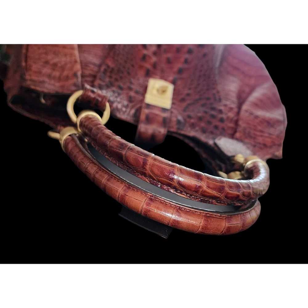 BRAHMIN Brown Leather Elisa Melbourne Satchel Bag - image 8