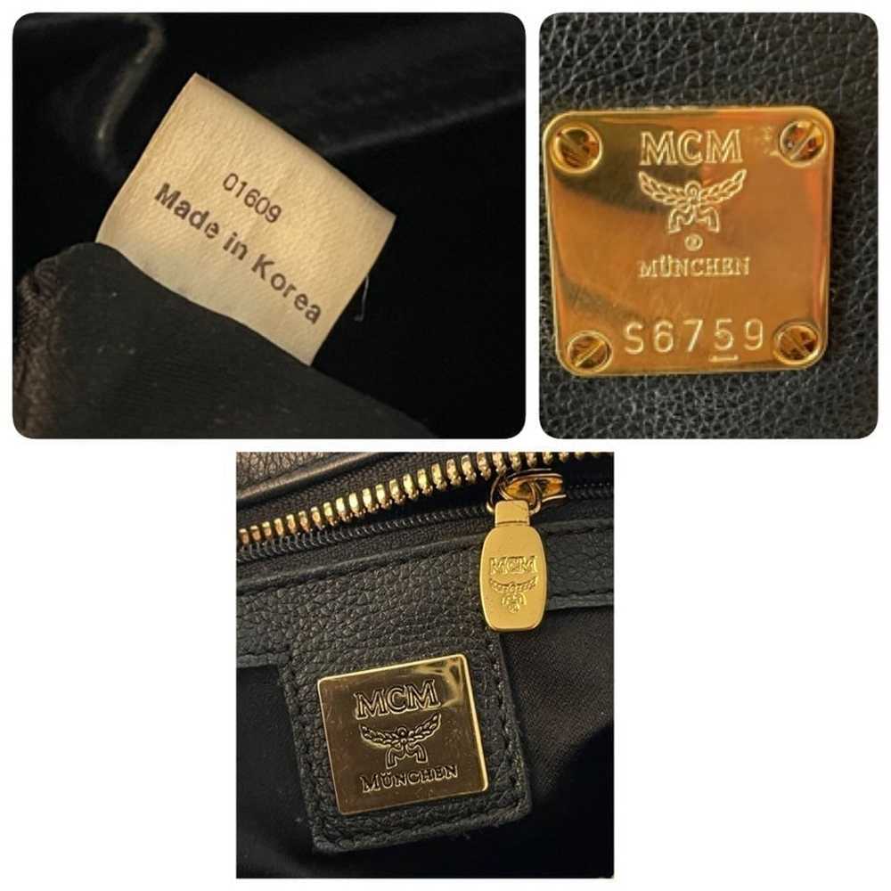 MCM Black Medium Leather Boston Handbag - image 10