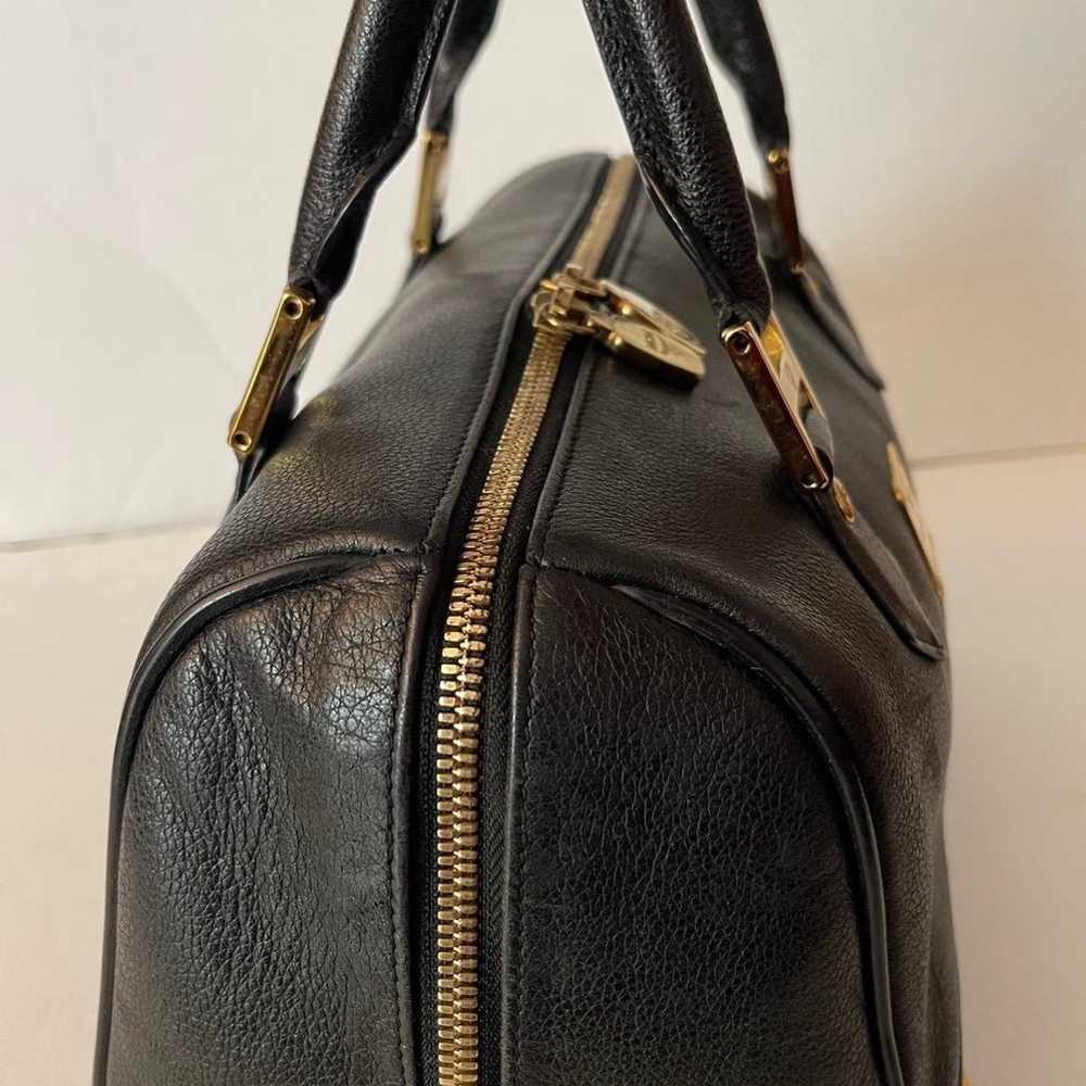 MCM Black Medium Leather Boston Handbag - image 7