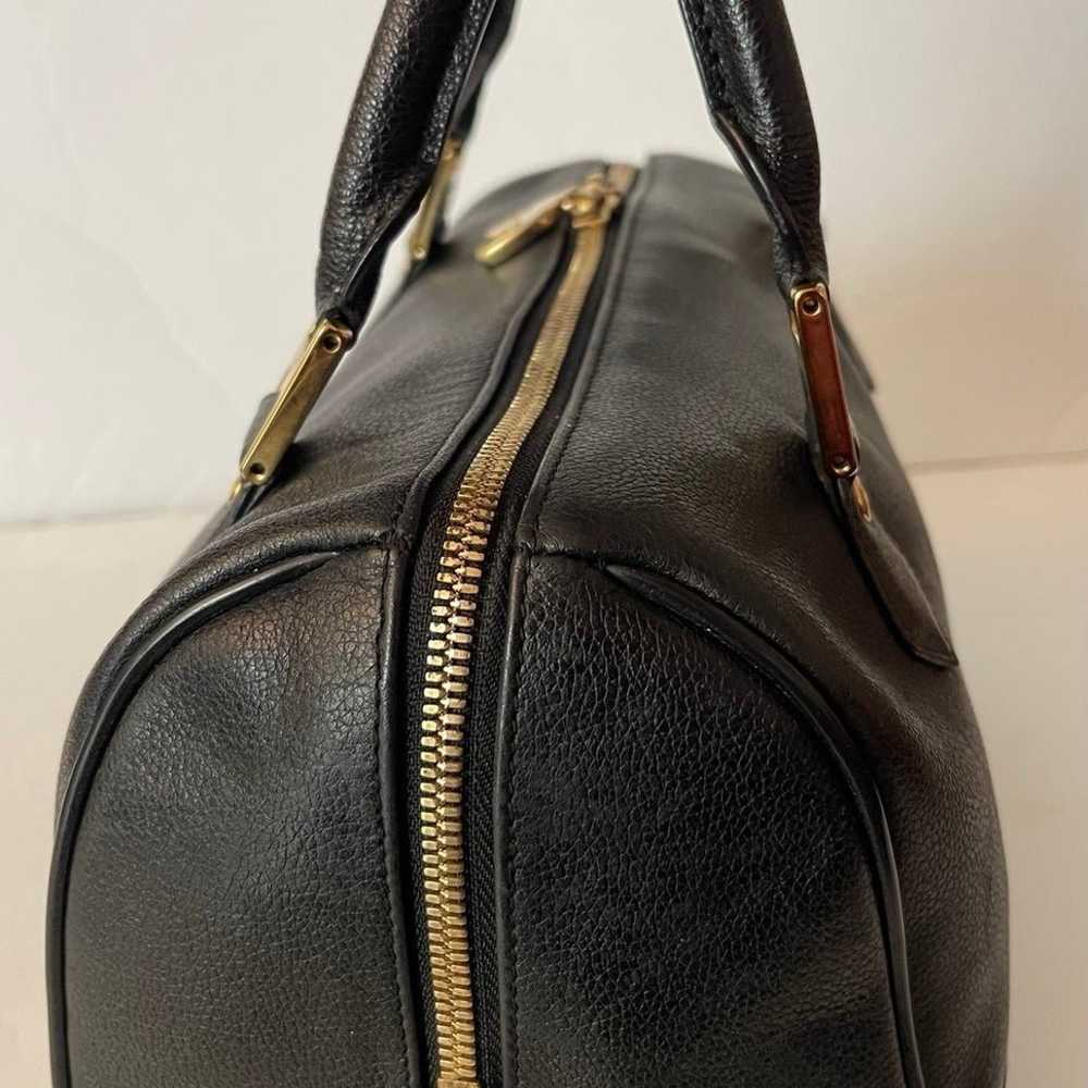 MCM Black Medium Leather Boston Handbag - image 8