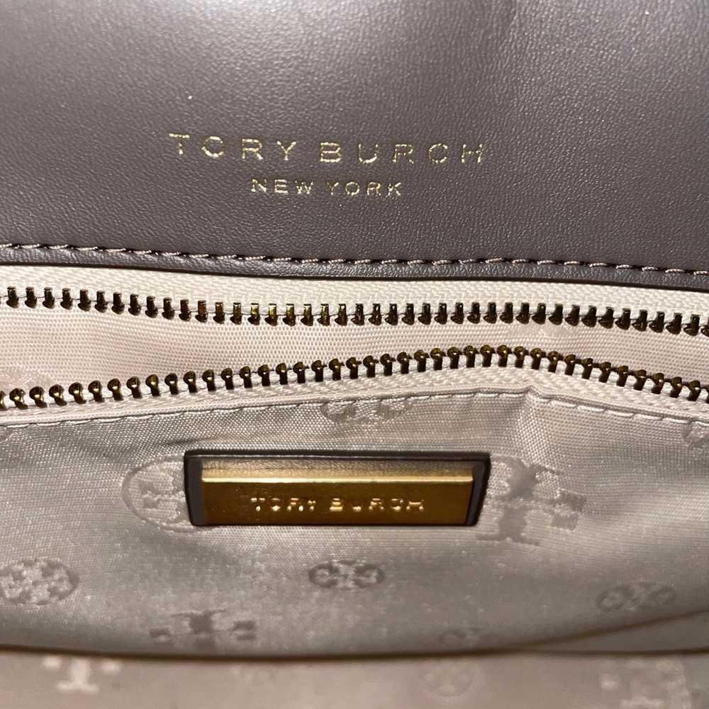 Tory Burch willa shoulder bag matte gray leather … - image 11
