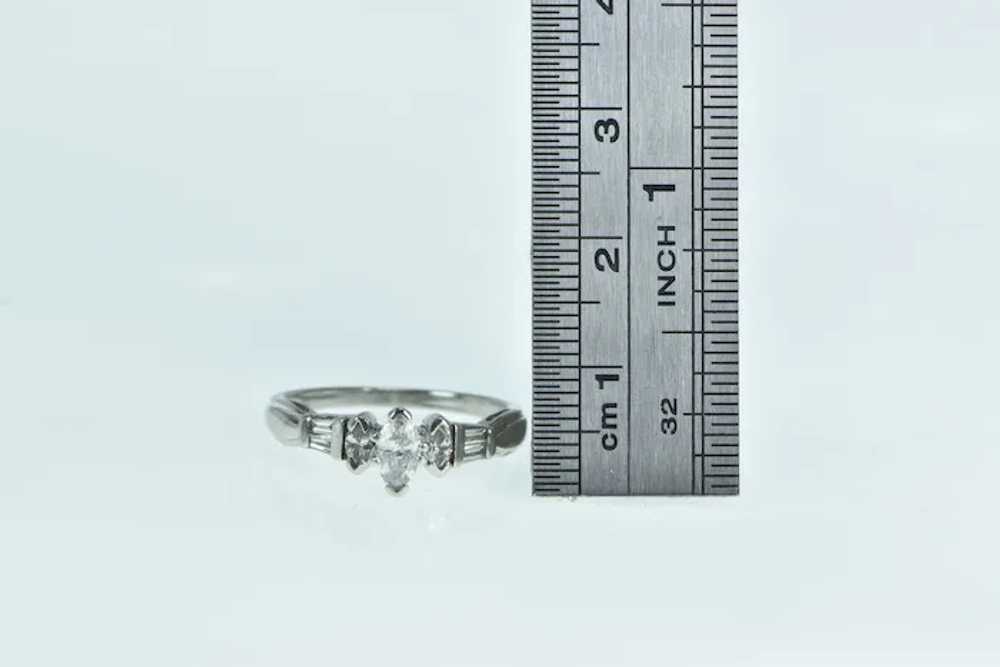 Platinum 0.50 Ctw Marquise Diamond Engagement Rin… - image 4