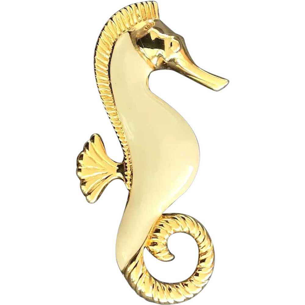 Brooch, Wonderful Trifari Seahorse, Late-Century … - image 1