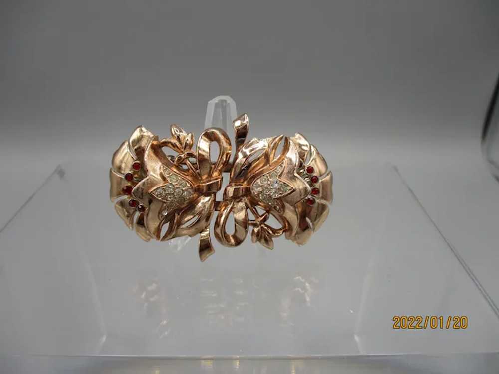 Vintage Coro Signed Duette Pin, Clips - image 2