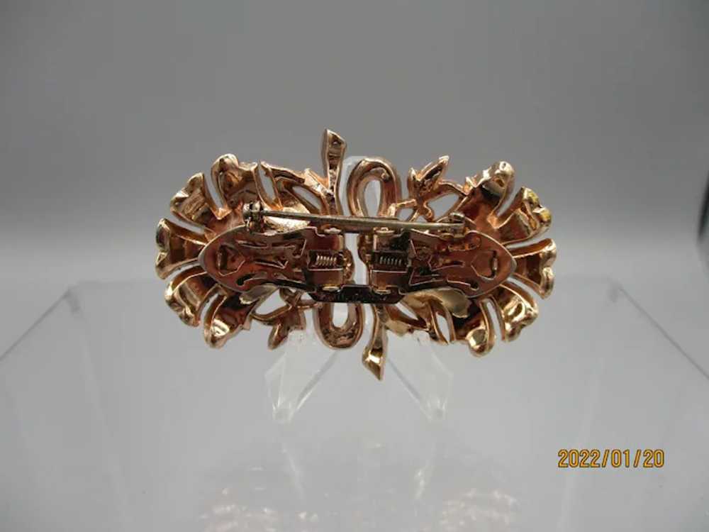 Vintage Coro Signed Duette Pin, Clips - image 4