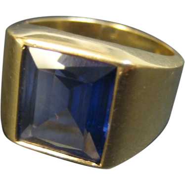 Vintage 10K White Gold Iolite Ring