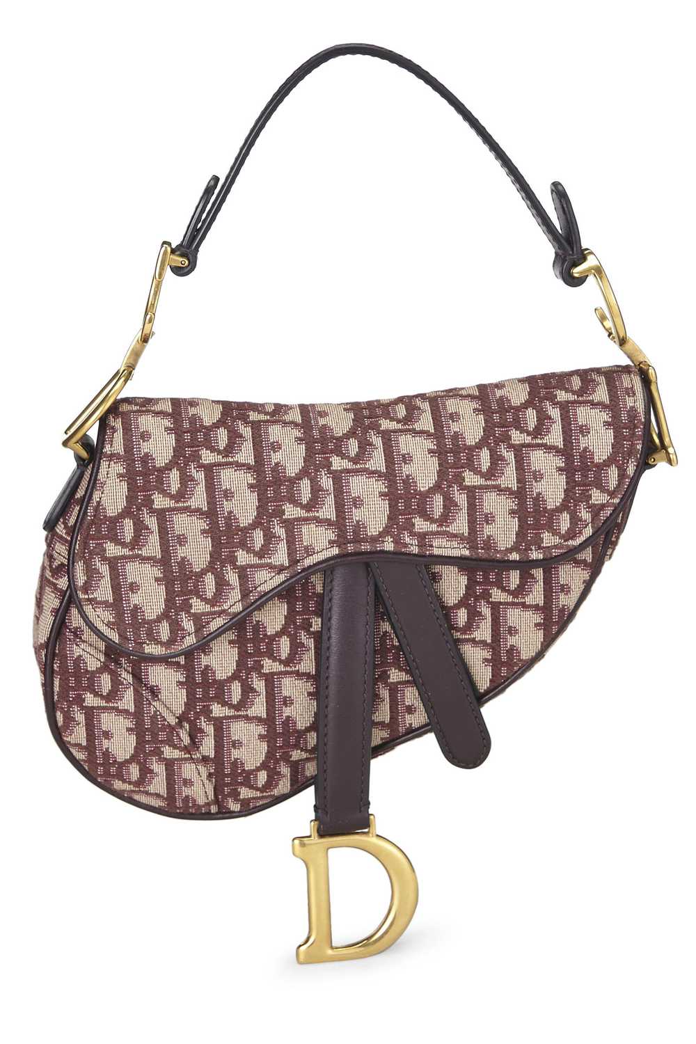 Burgundy Oblique Saddle Bag Mini - image 1