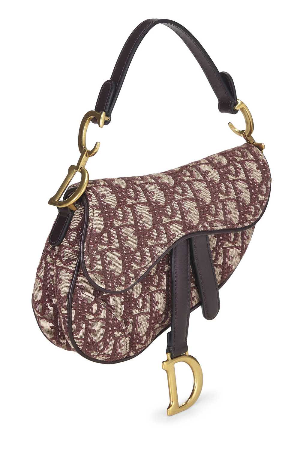 Burgundy Oblique Saddle Bag Mini - image 2