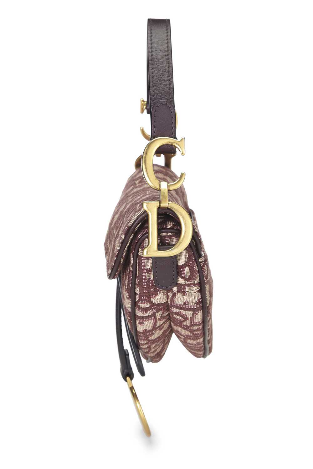 Burgundy Oblique Saddle Bag Mini - image 3