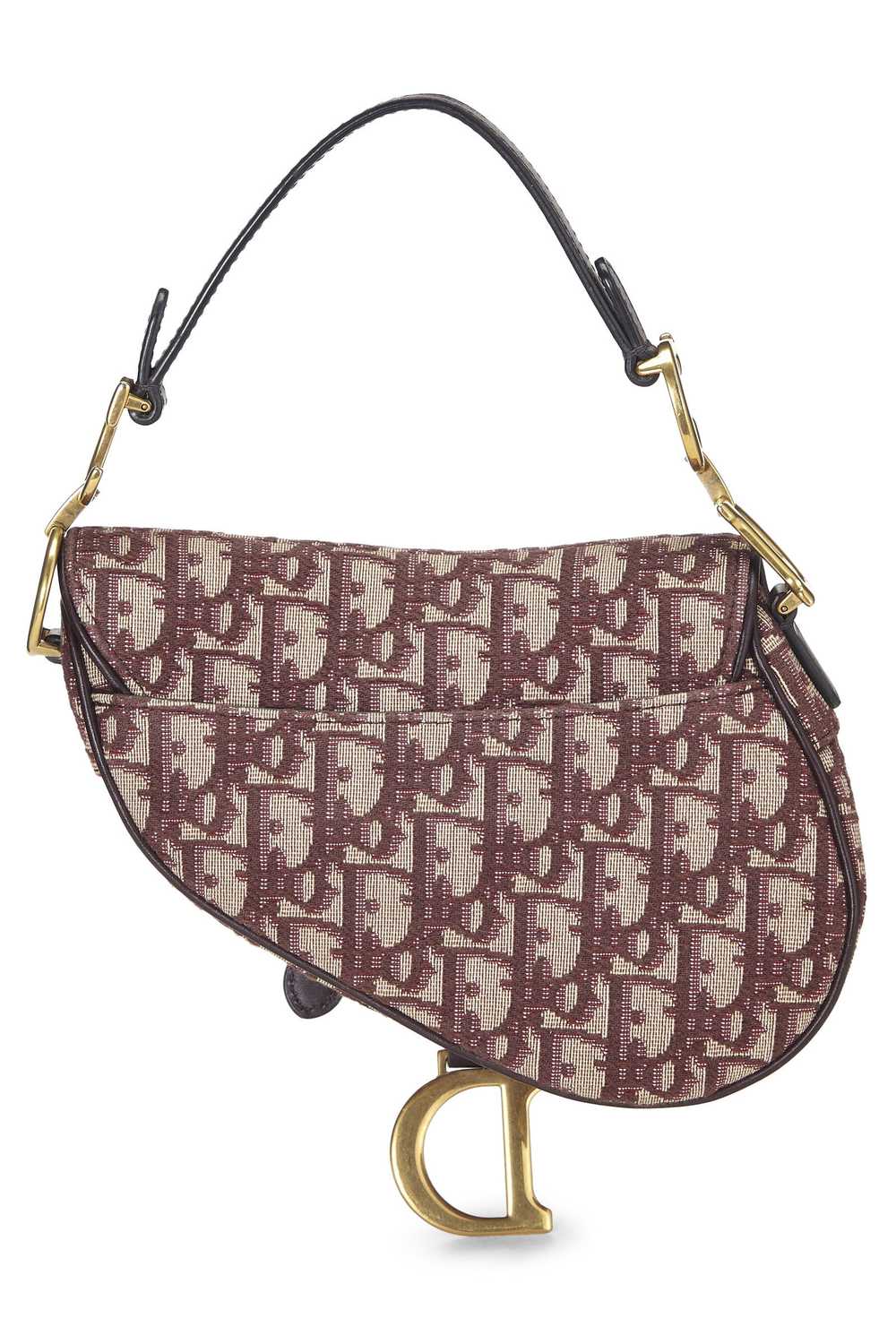 Burgundy Oblique Saddle Bag Mini - image 4