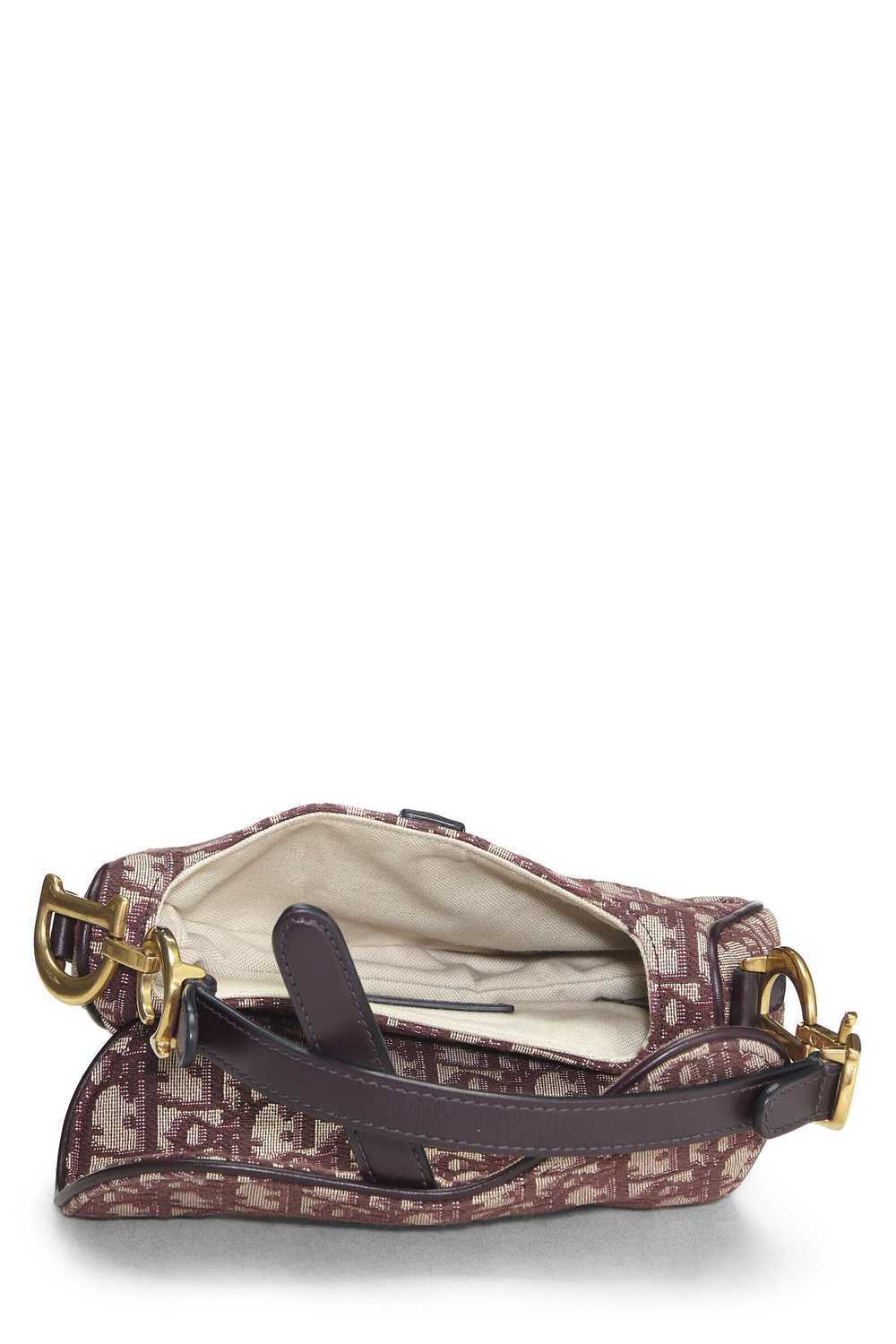 Burgundy Oblique Saddle Bag Mini - image 6