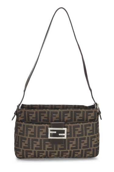 Brown Zucca Canvas Shoulder Bag - image 1