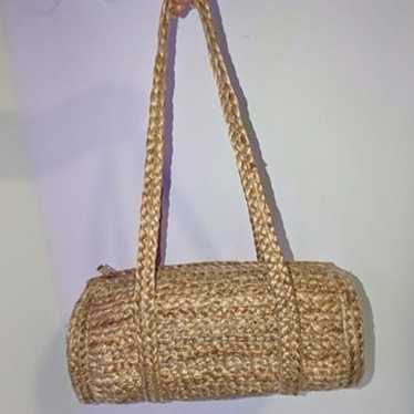 SOLE SOCIETY Vintage Woven Circular Straw Handbag - image 1