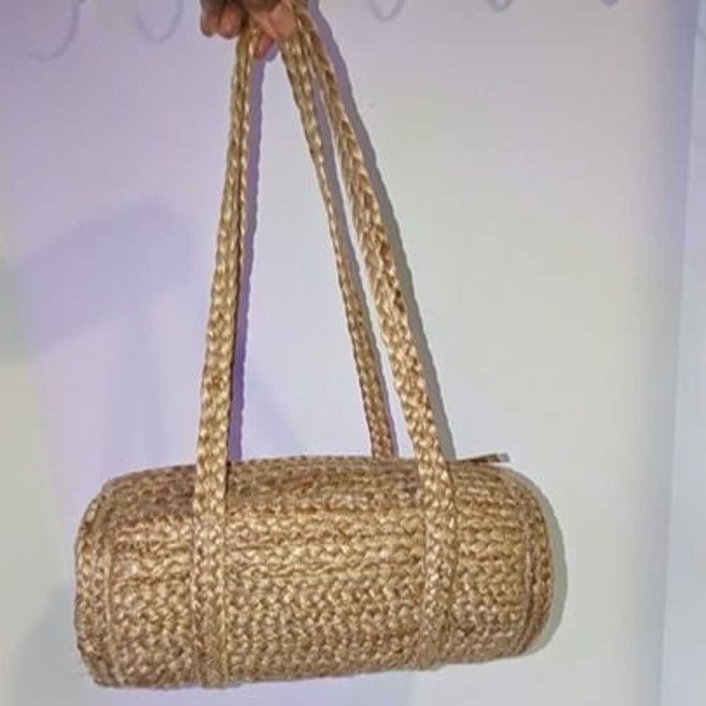 SOLE SOCIETY Vintage Woven Circular Straw Handbag - image 3