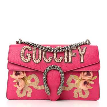 GUCCI Pebbled Calfskin Embellished Guccify Small … - image 1