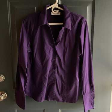 Vintage Purple Calvin Klein buttoned blouse - image 1