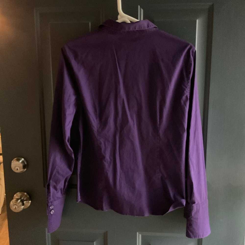 Vintage Purple Calvin Klein buttoned blouse - image 2