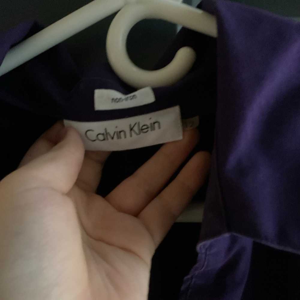 Vintage Purple Calvin Klein buttoned blouse - image 3