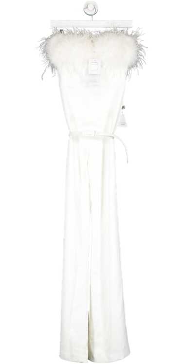 Nadine Merabi White Colette Jumpsuit UK 8