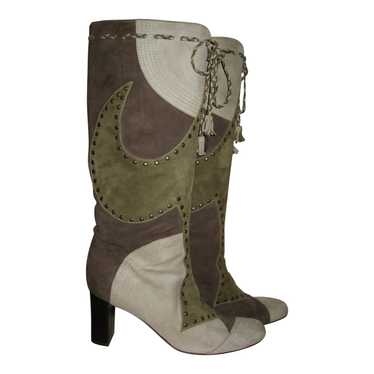 Suede boots - High boots (37cm from the heel) in … - image 1