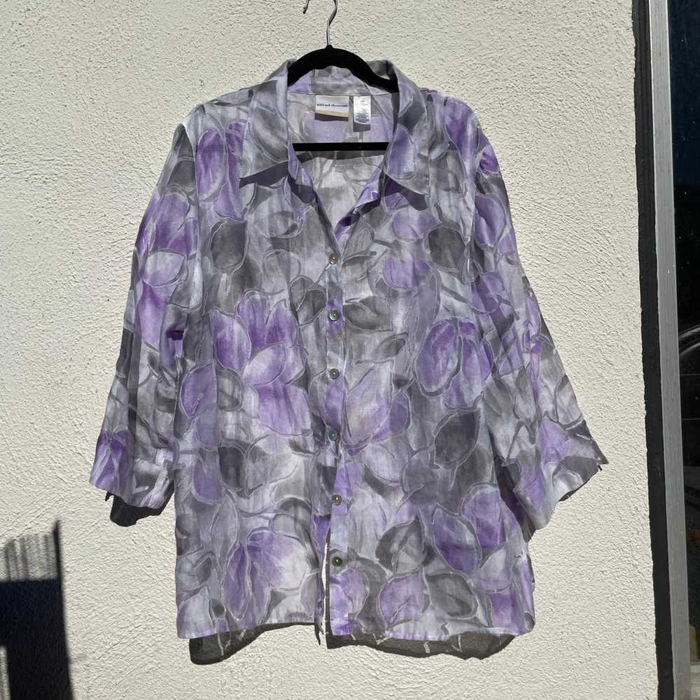 Vintage Alfred Dunner Sheer Top - image 4