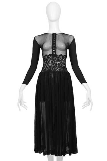 JEAN PAUL GAULTIER BLACK MESH, LACE AND TULLE BALL