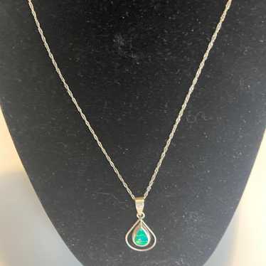 Beautiful sterling necklace with unique pendant - image 1