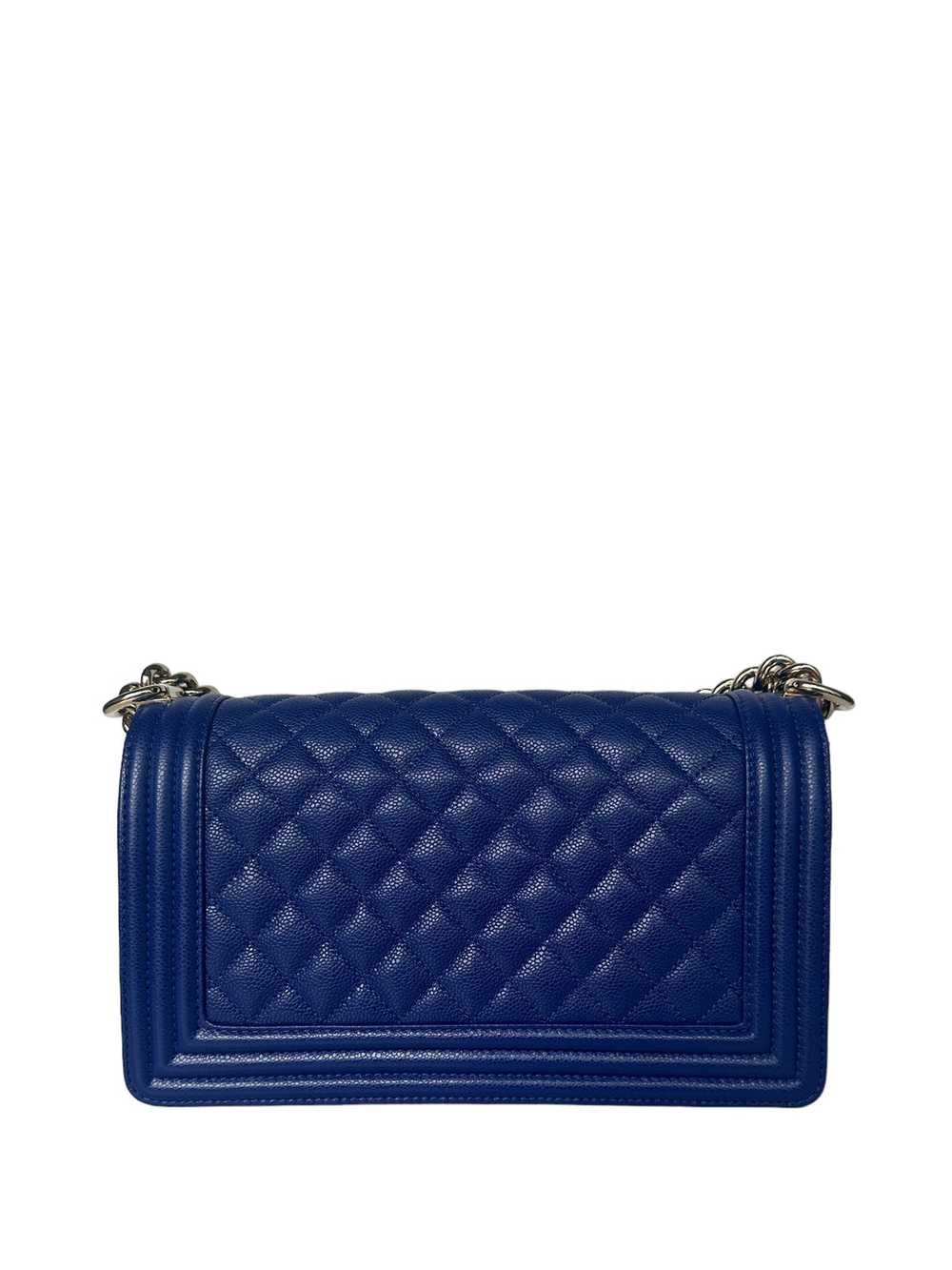 Chanel NEW Cobalt Blue Caviar Leather Quilted Med… - image 3