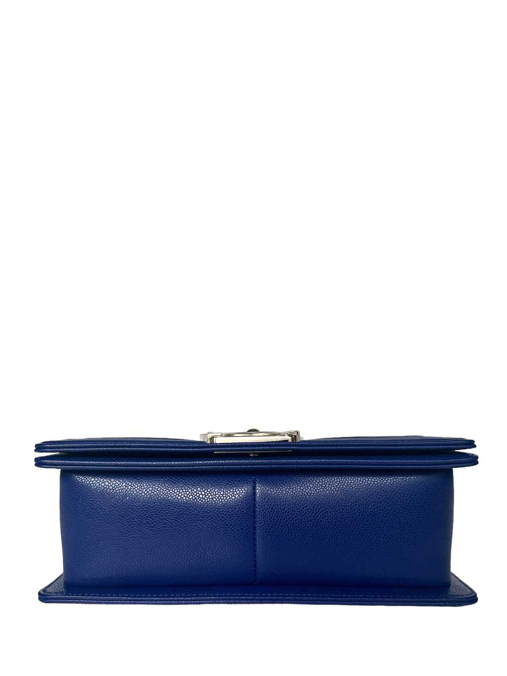Chanel NEW Cobalt Blue Caviar Leather Quilted Med… - image 6