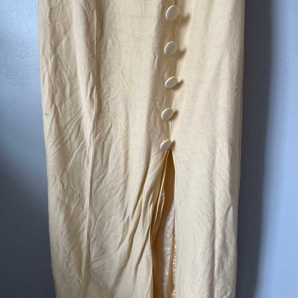 Vintage Alfred Angelo Yellow A line Maxi Dress - image 3