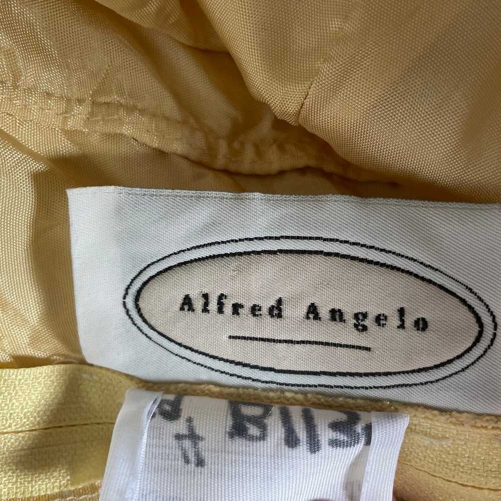 Vintage Alfred Angelo Yellow A line Maxi Dress - image 6