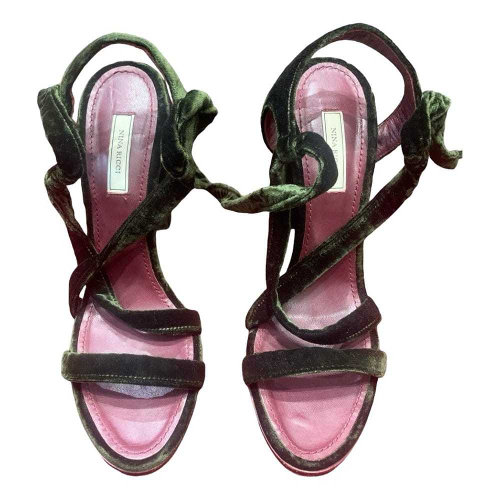Nina Ricci Velvet sandals - image 1