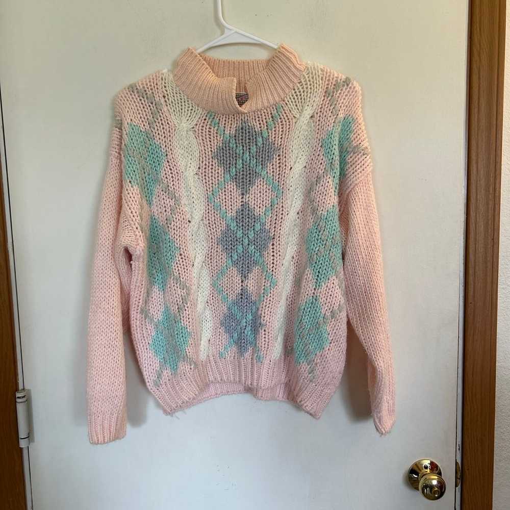 Vintage 1980s Spice for Life Chunky Knit Sweater … - image 1