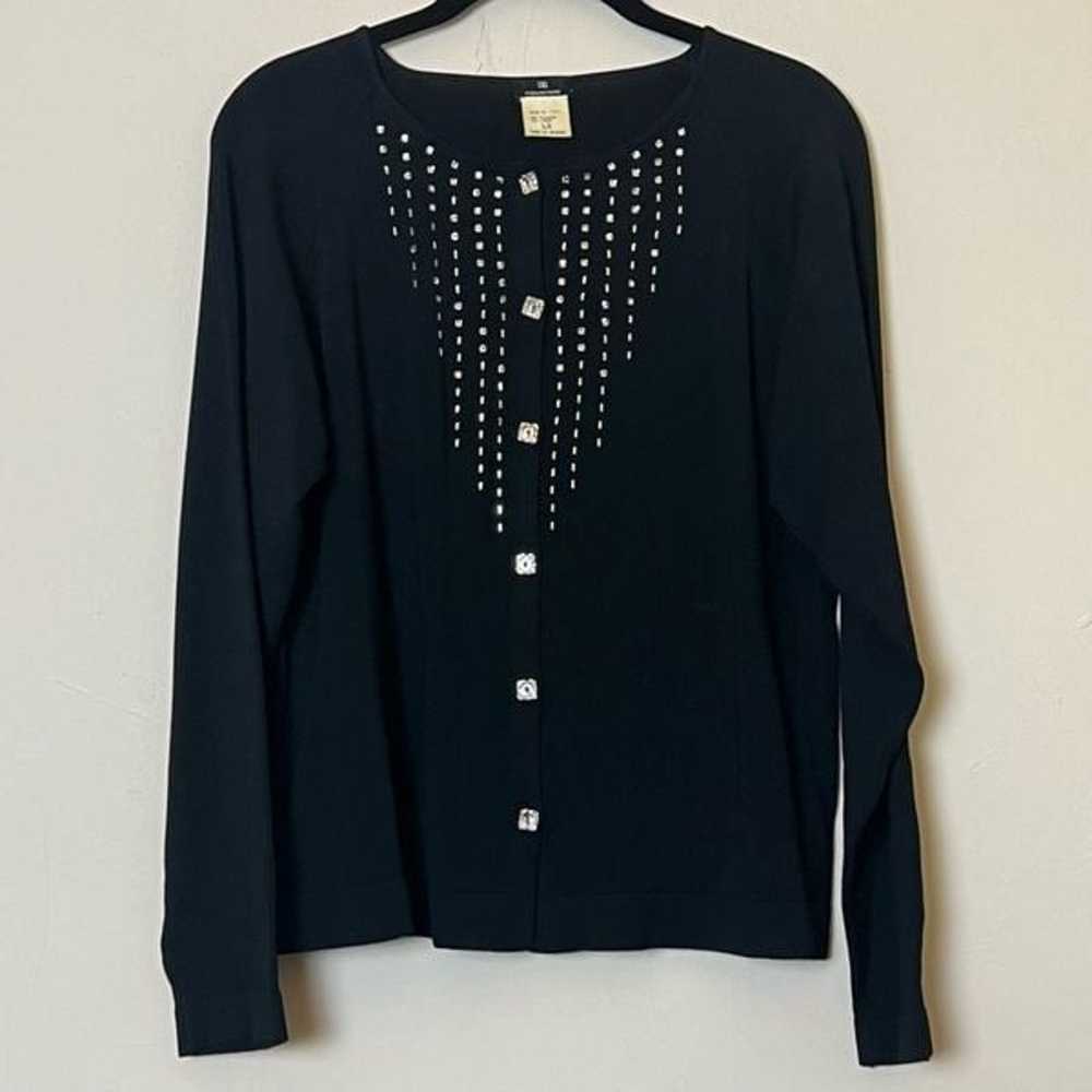 Vintage Italian D & D Collection Jeweled Cardigan… - image 1
