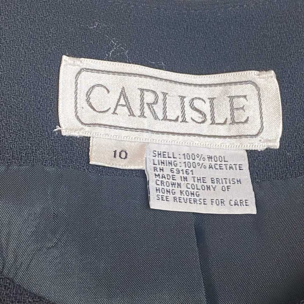 Vintage Carlisle Black Wool Blazer with Stunning … - image 5