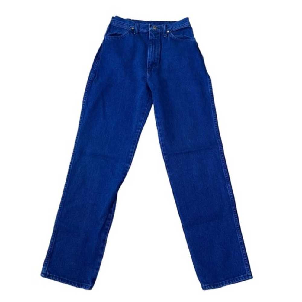 Vintage High Waist Wrangler Western Jeans Blue Ri… - image 3