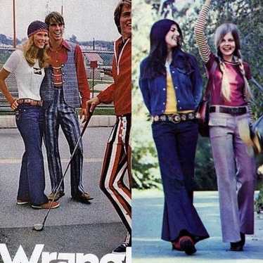 Vintage Wrangler Bell Bottom Jeans 70s Rag Doll Wranglers Big