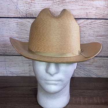 Vintage Stetson Tan Straw Hat 6 5\8