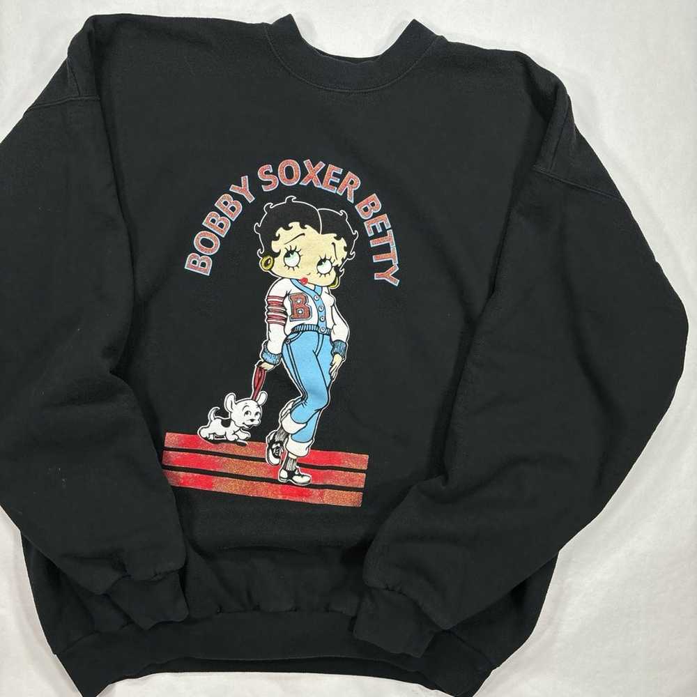 Vintage 90s/y2k Betty Boop Bobby Soxer large prin… - image 2