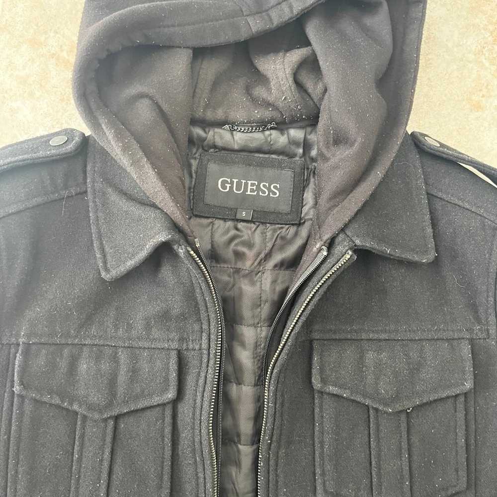 Guess Men’s Small Coat Jacket With removable Hood… - image 5