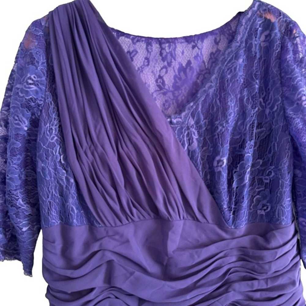 Izi Dress Size 18 Purple Long Lace Women Evening … - image 2