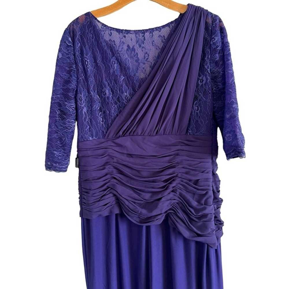 Izi Dress Size 18 Purple Long Lace Women Evening … - image 3