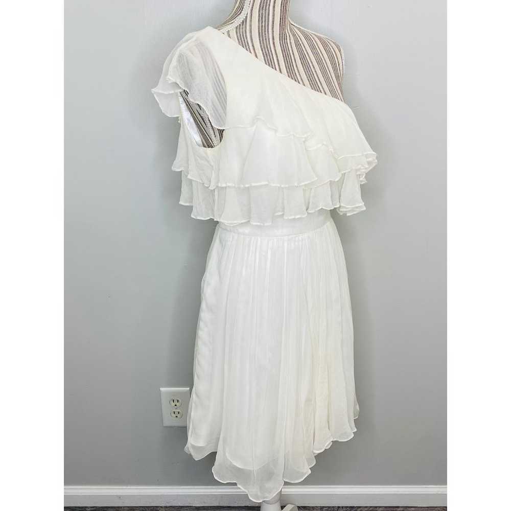 Jill Stuart Ivory Silk Tiered Ruffle Dress Sleeve… - image 4