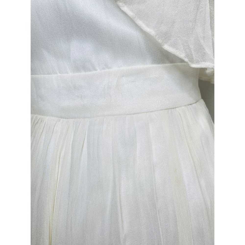 Jill Stuart Ivory Silk Tiered Ruffle Dress Sleeve… - image 8