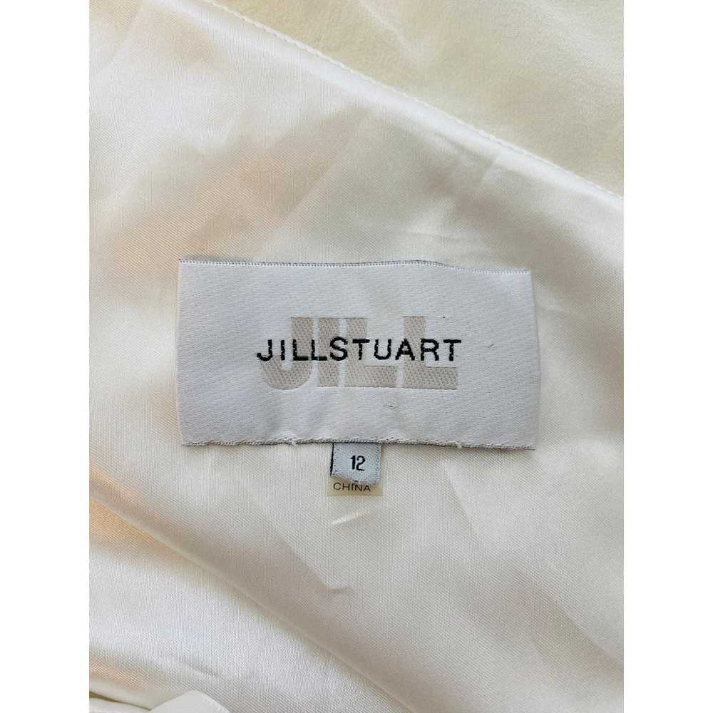 Jill Stuart Ivory Silk Tiered Ruffle Dress Sleeve… - image 9
